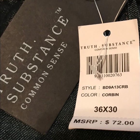 TRUE SUBSTANCE Dark Blue Slim Straight jeans. - Picture 2 of 9